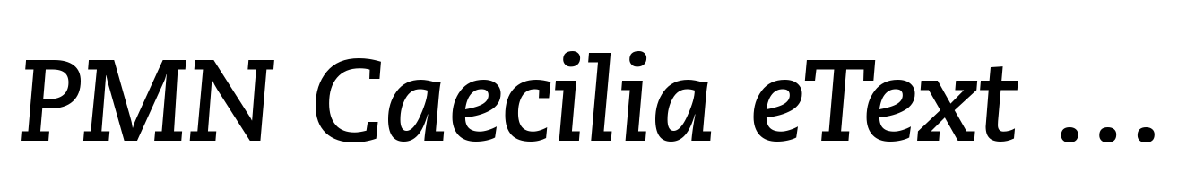 PMN Caecilia eText Bold Italic